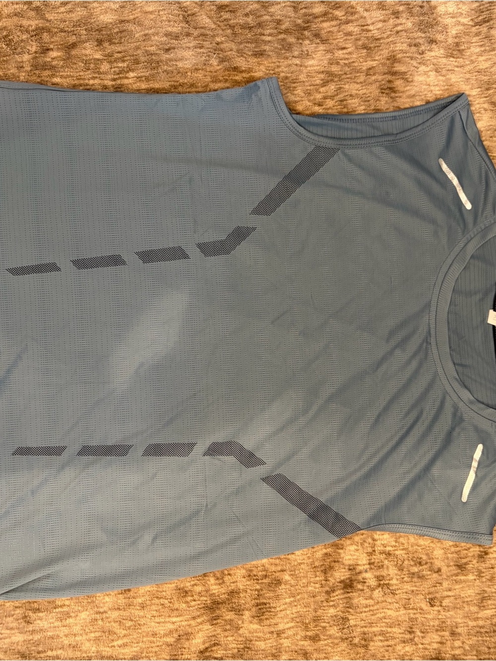 New Men's Seamless Athletic Tank Top - Slate Blue